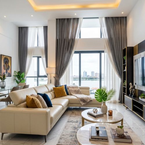 Finished apartment interior in Epe
